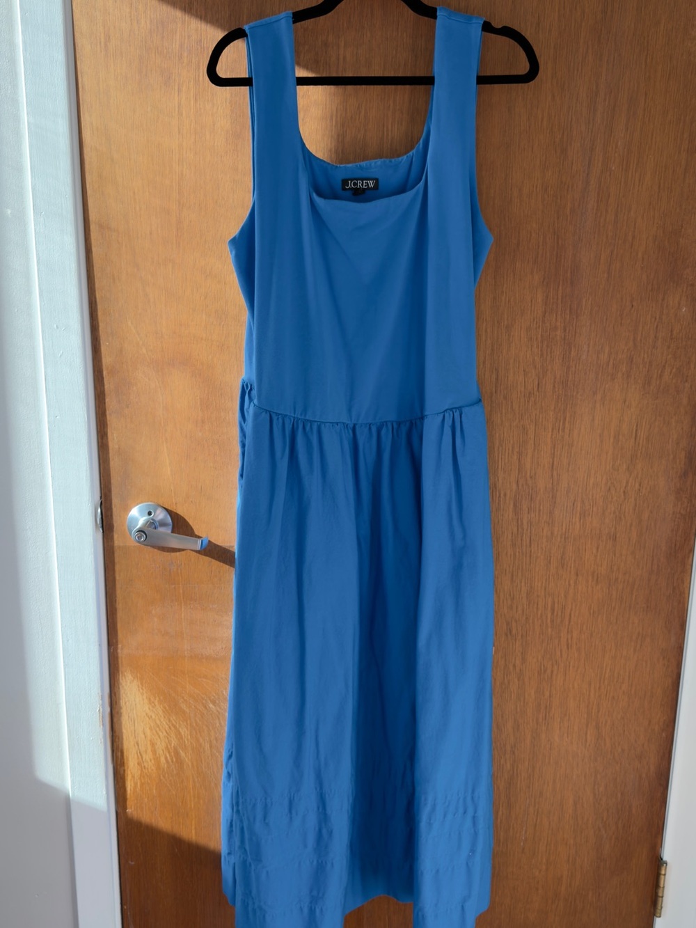 J. Crew Blue Sleeveless Gathered-Waist Girls' Dress